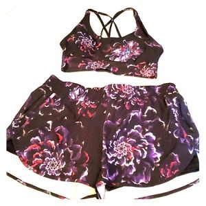 Avia sport shorts and bra